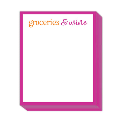 Groceries and Wine Notepad