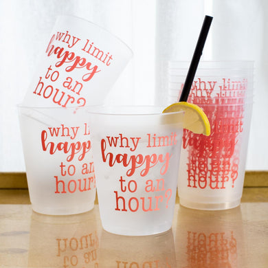 Happy Hour Frosted Party Cups