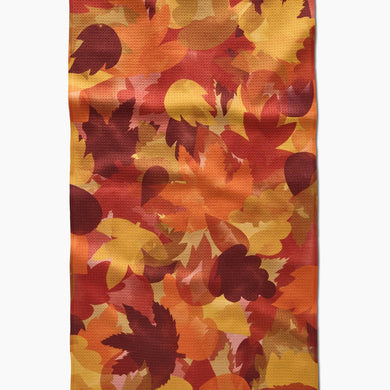 Geometry Kitchen Towel | Watercolor Fallen Leaves