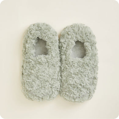 Warmies Slippers | Curly Sage Green