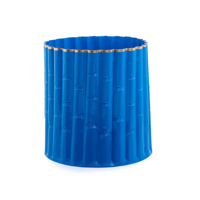Brooklyn Bamboo Wastebasket | Blue