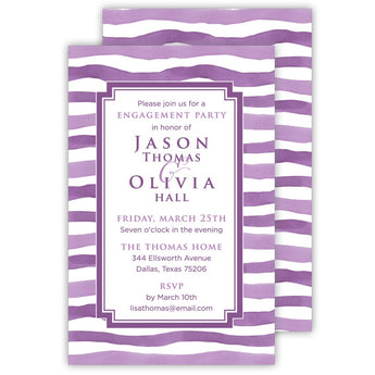 Wavy Violet Stripe Invitation