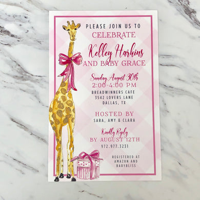 Giraffe Invitation