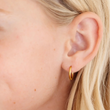 Endless Hoop Thin Gold Earrings 10 mm