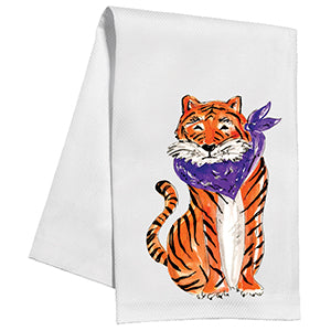 Kitchen Towel | Orange + Purple Tiger