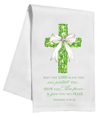 Kitchen Towel | Wedding Boxwood Cross
