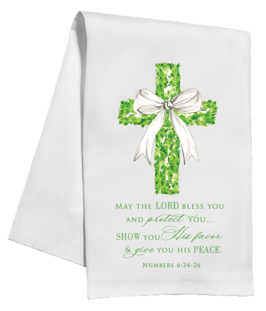 Kitchen Towel | Wedding Boxwood Cross