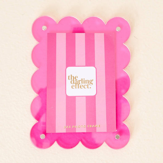 Mini Acrylic Picture Frame Magnet • Hot Pink