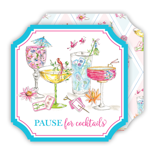 Pause for Cocktails Coasters