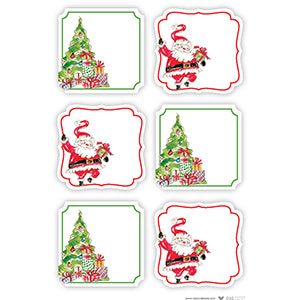 Holiday Gift Stickers | Santa + Gifts