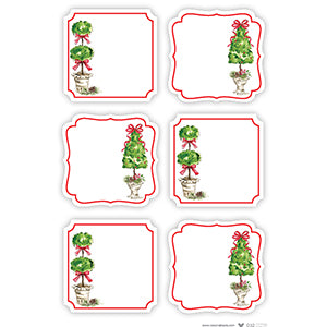 Holiday Gift Stickers | Topiaries