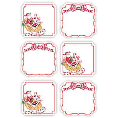 Gift Stickers | Santa in Sleigh