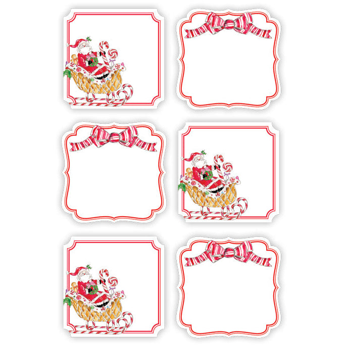 Gift Stickers | Santa in Sleigh