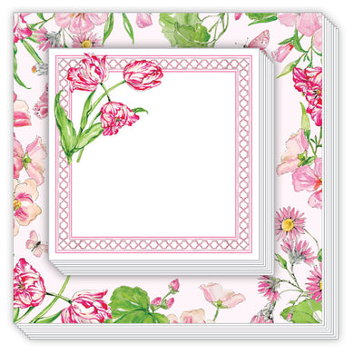 Pink Parrot Tulips Notepad Duo