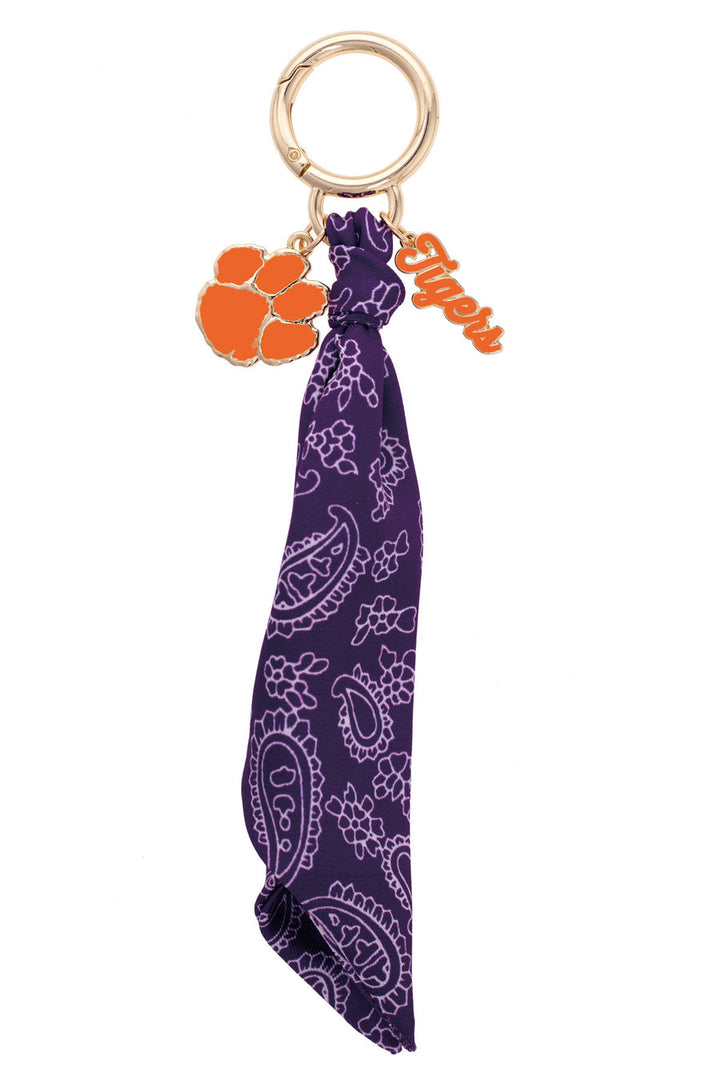 Clemson Bandana Bag Charm