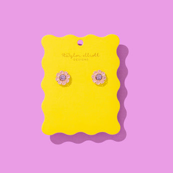 Caroline Stud Earrings | Purple