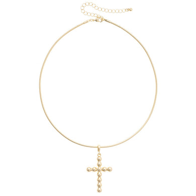 Beaded Collar Necklace • Shiny Gold