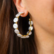 Maren Coin Pearl Hoops