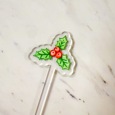 Holly Stir Sticks | Set of 4
