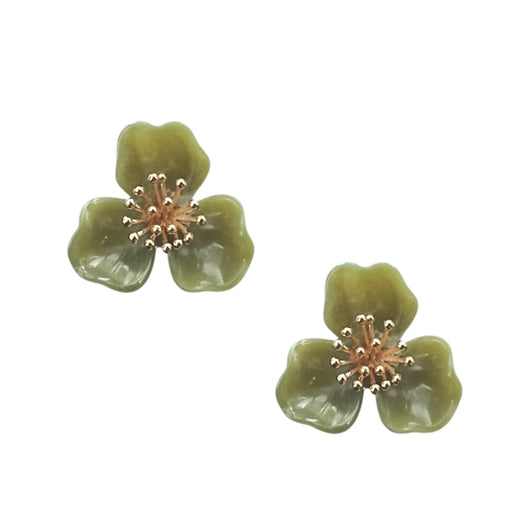 The Trillium Studs | Green