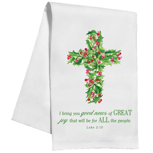 Holiday Kitchen Towel • Holly Cross