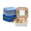 Blue Hues Velvet Jewelry Box