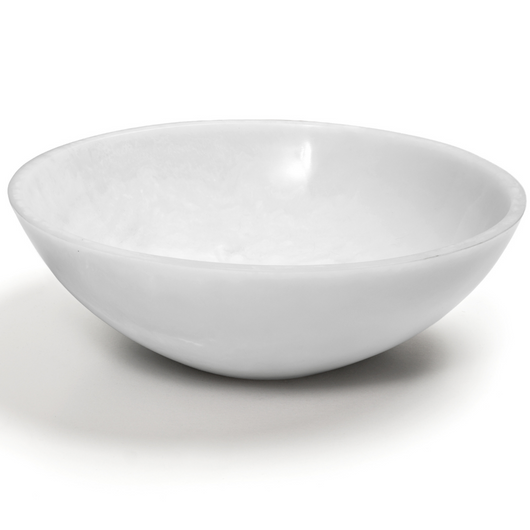 Swirl Resin Bowl • White
