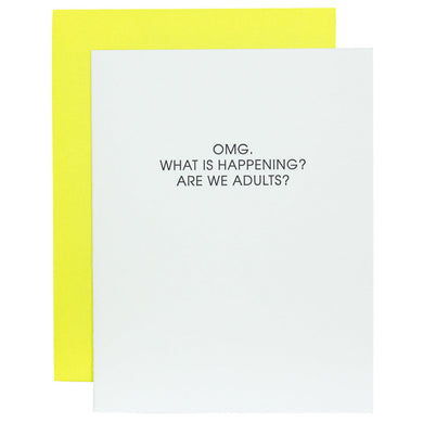 Letterpress Card | OMG Are We Adults