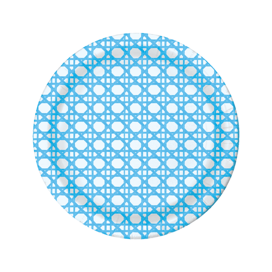 Blue Cane Paper Plates