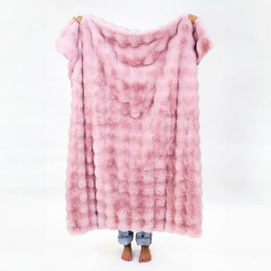 Faux Fur Blanket | Pink