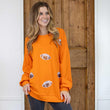 Football Sequin Sweatshirt | Orange