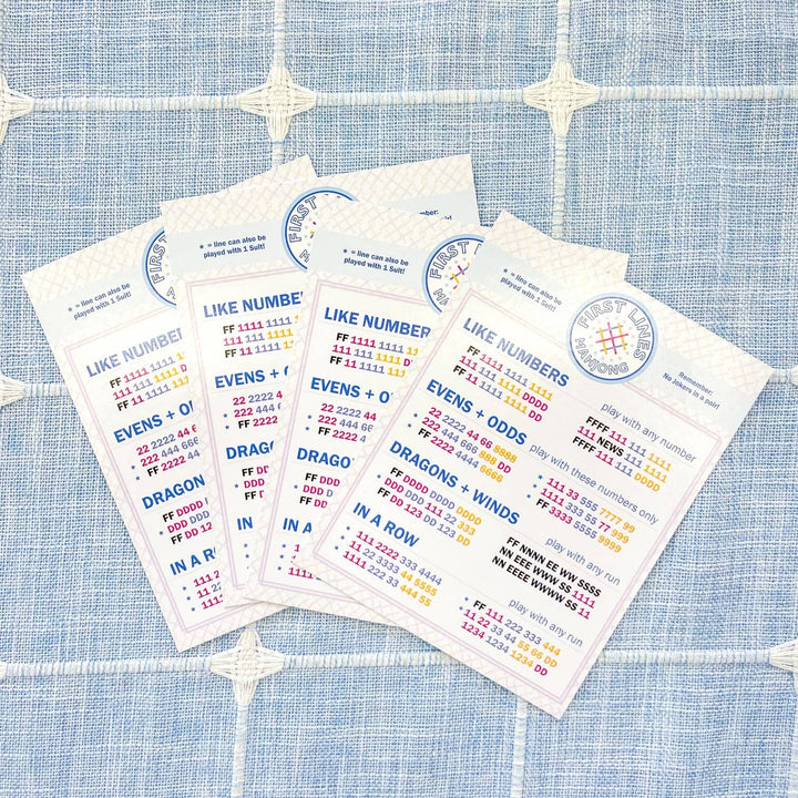 Simplified Mahjong Line Cards