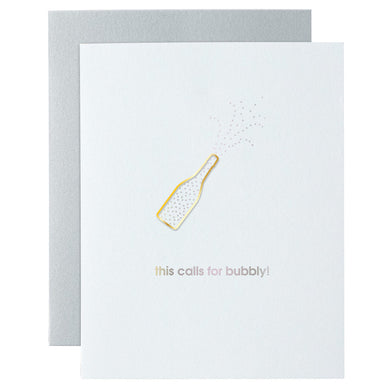 Letterpress Card | This Calls for Bubbly