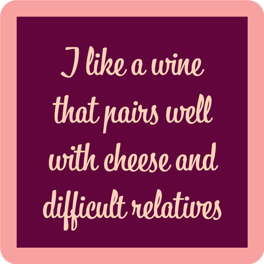 Drinks on Me Coaster | Wine Pairing