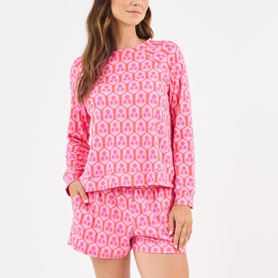 Short Set Annie Rosette Charm Pink XS