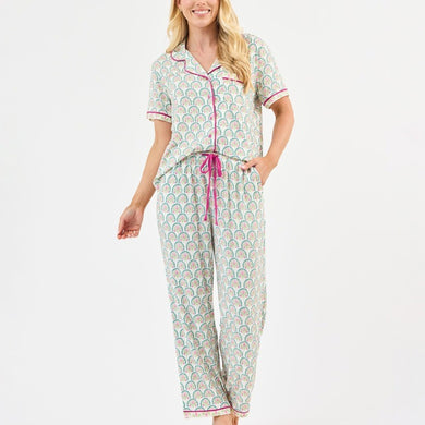 Pant Set Charlotte Snshwr Flr Wht PK S-L