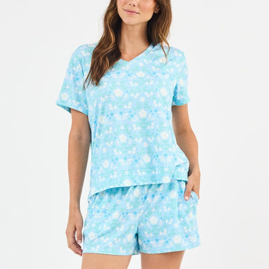 Short Set Alli Quiet Blossom-Blue PK S-L