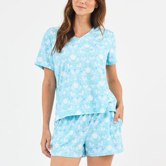 Short Set Alli Quiet Blossom-Blue PK S-L