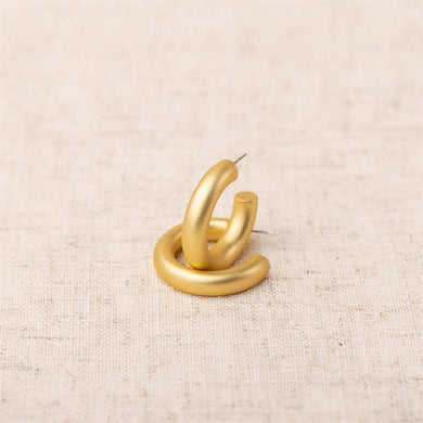 Sara Earrings | Brushed Gold
