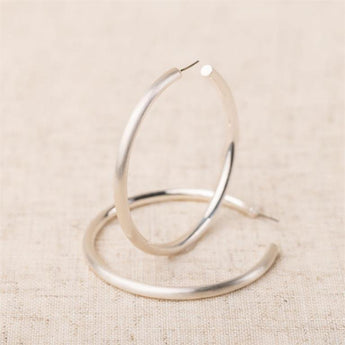 Salem Earrings | Brushed Silver