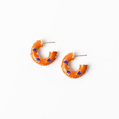 Justine Orange Earrings | Small