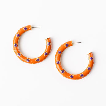 Justine Orange Earrings | Large