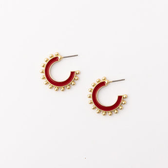 Hadley Red Earrings | Small