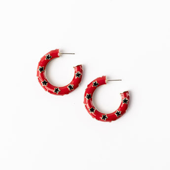 Justine Red Earrings | Medium