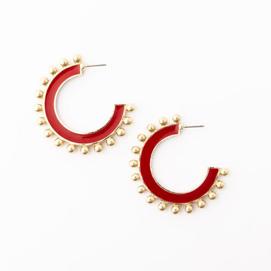 Hadley Red Earrings | Large