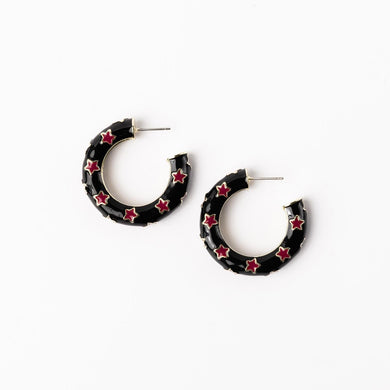 Justine Black Earrings | Medium