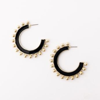 Hadley Black Earrings | Large