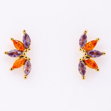 Earrings Jones Purple & Orange