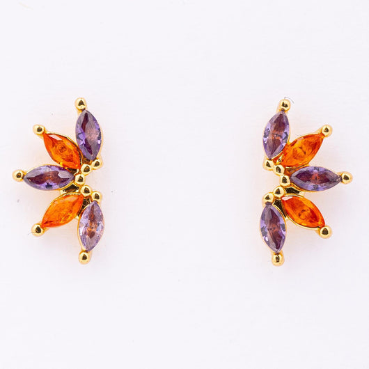 Earrings Jones Purple & Orange