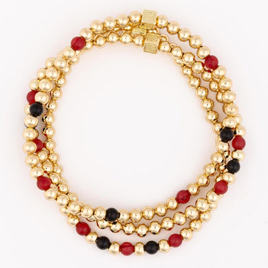 Bracelet Lidia Garnet & Black